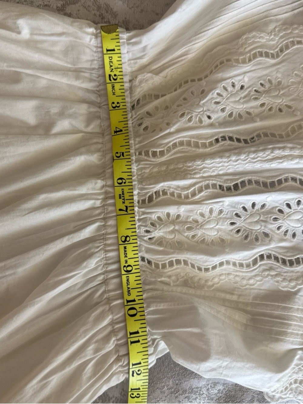 Sea New York White Eyelet V-Neck Midi Dress nwt - Picture 6 of 7